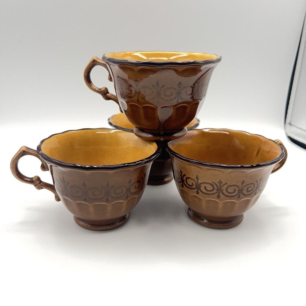 Set Of 4 - Metlox Vernon San Fernando Gulf  Cup Poppytrail